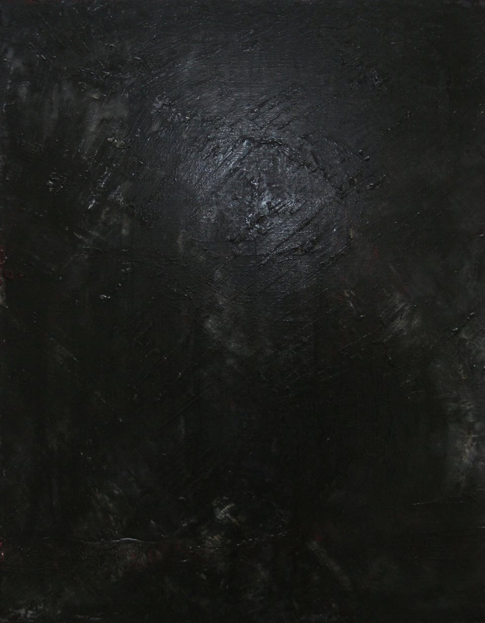 Black Infinity: A small painting about 0.9m by 0.6m. Its subject is infinity and boundlessness.